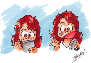 Tu peux relier les taches de rousseur et faire des formes rigolotes